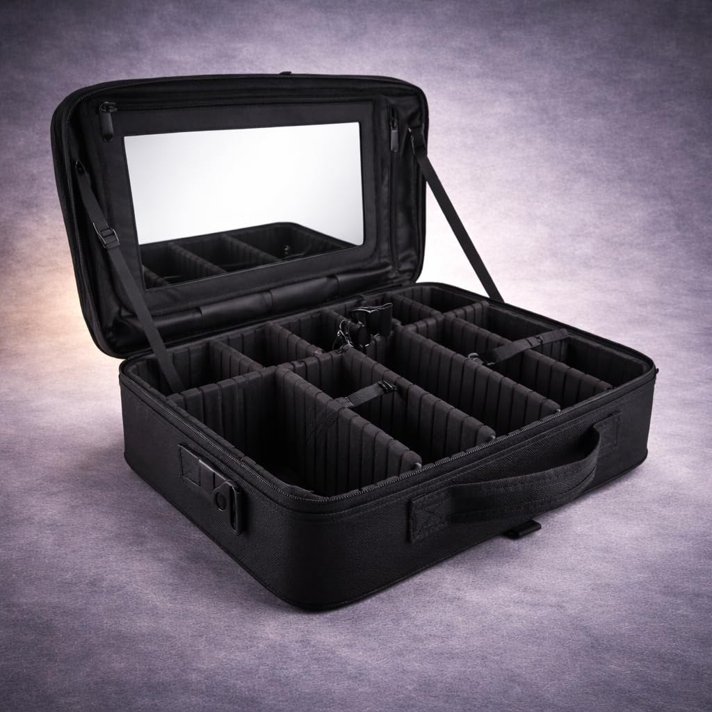Stylecraft On-The-Go Barber or Stylist Professional Travel Case, Nylon with Multi-Pockets and Compartments