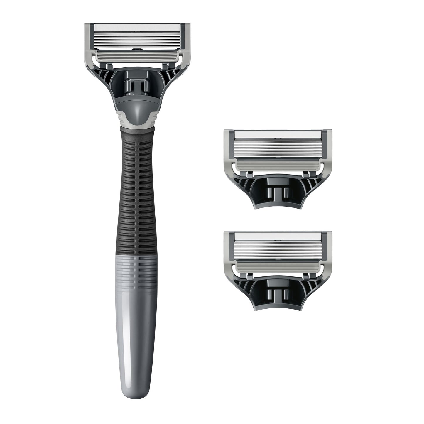 Harry's Original Shaving Kit for Men - Razor Handle and 3 Razor Blade Refill Cartridges - German Engineered - Charcoal