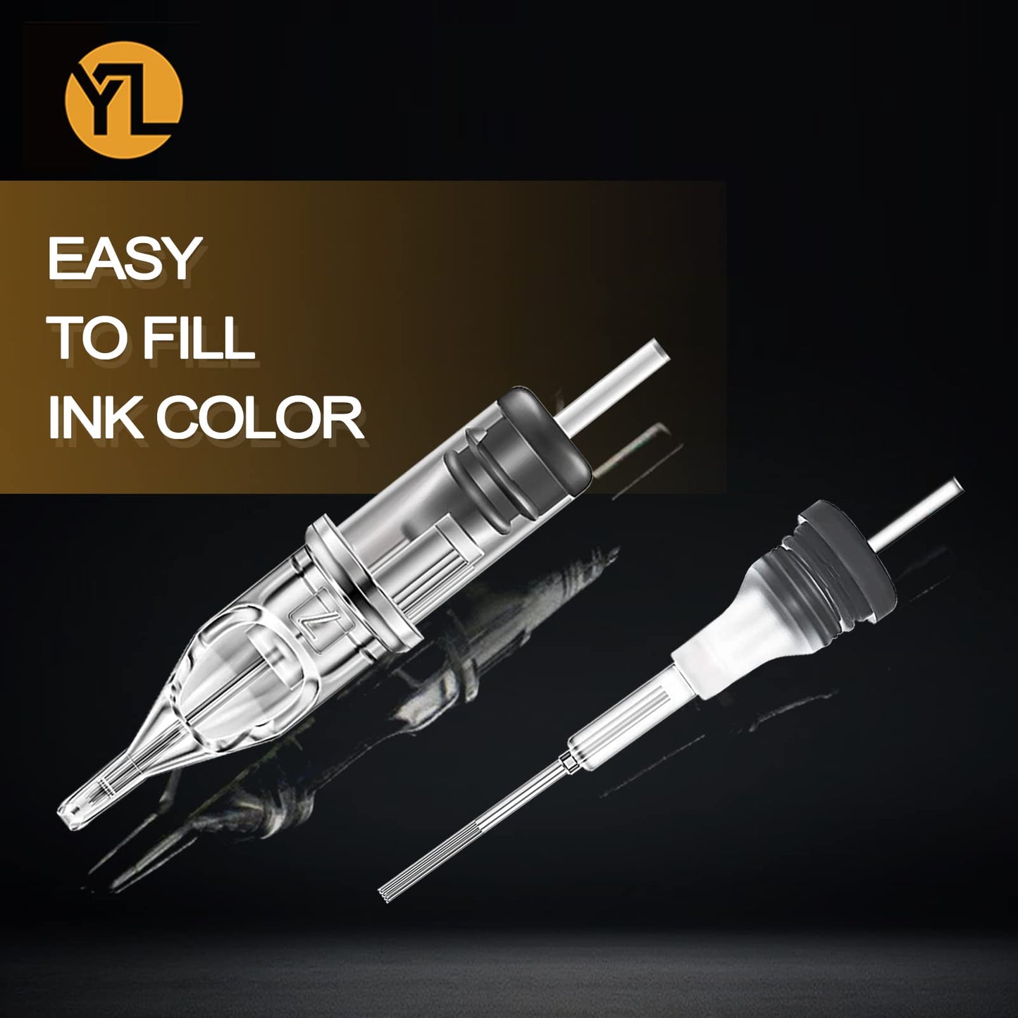 Tattoo Needles Cartridges - Yuelong 40pcs Tattoo Cartridges Needles Mixed Round Liner Shader Magnum 3RL 5RL 7RL 9RL 7RS 9RS 7RM 9RM Assorted Needles with Membrane for Tattoo Artist