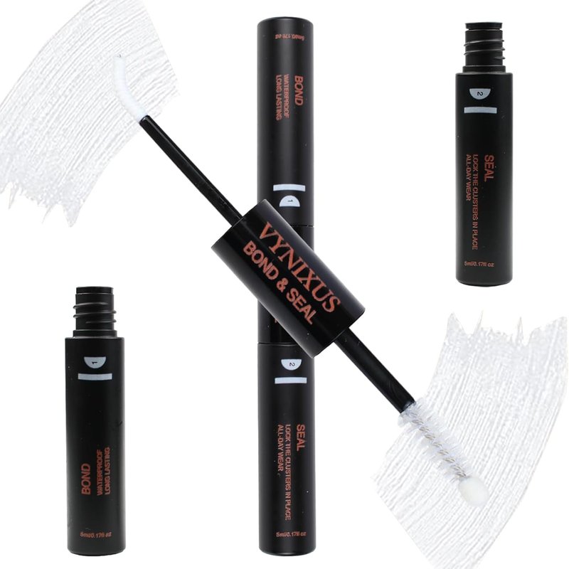Lash Bond and Seal Waterproof Glue - 2-in-1 Eyelash Cluster Adhesive | Long-Lasting 10ml, 72 Hours+