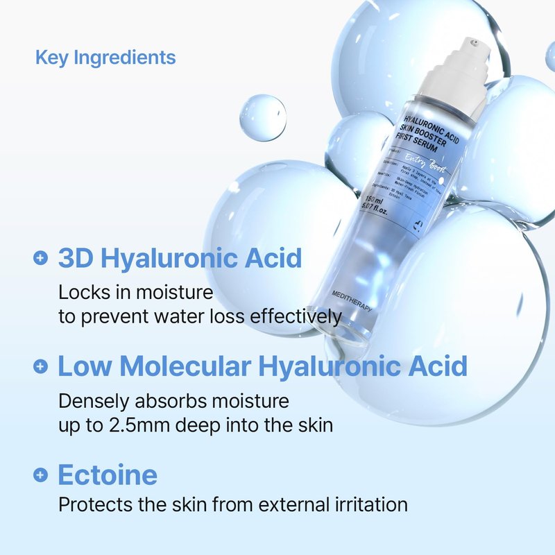 MEDITHERAPY Hyaluronic Acid Serum - Ultra Hydrating 150ml | Non-Sticky Anti-Aging Face Moisturizer for Glowing Skin