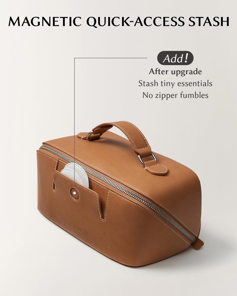 EACHY Makeup Bag, Large Capacity Provence Travel Toiletry Bag, Waterproof Cosmetic Bags for Women Large Capacity Makeup Pouch with Divider and Handle