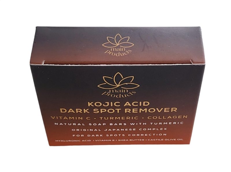 Main Products Kojic Acid Dark Spot Remover Soap Bars with Vitamin C, Retinol, Collagen, Turmeric - Original Japanese Complex Infused with Hyaluronic Acid, Vitamin E, Shea Butter, Castile Olive Oil