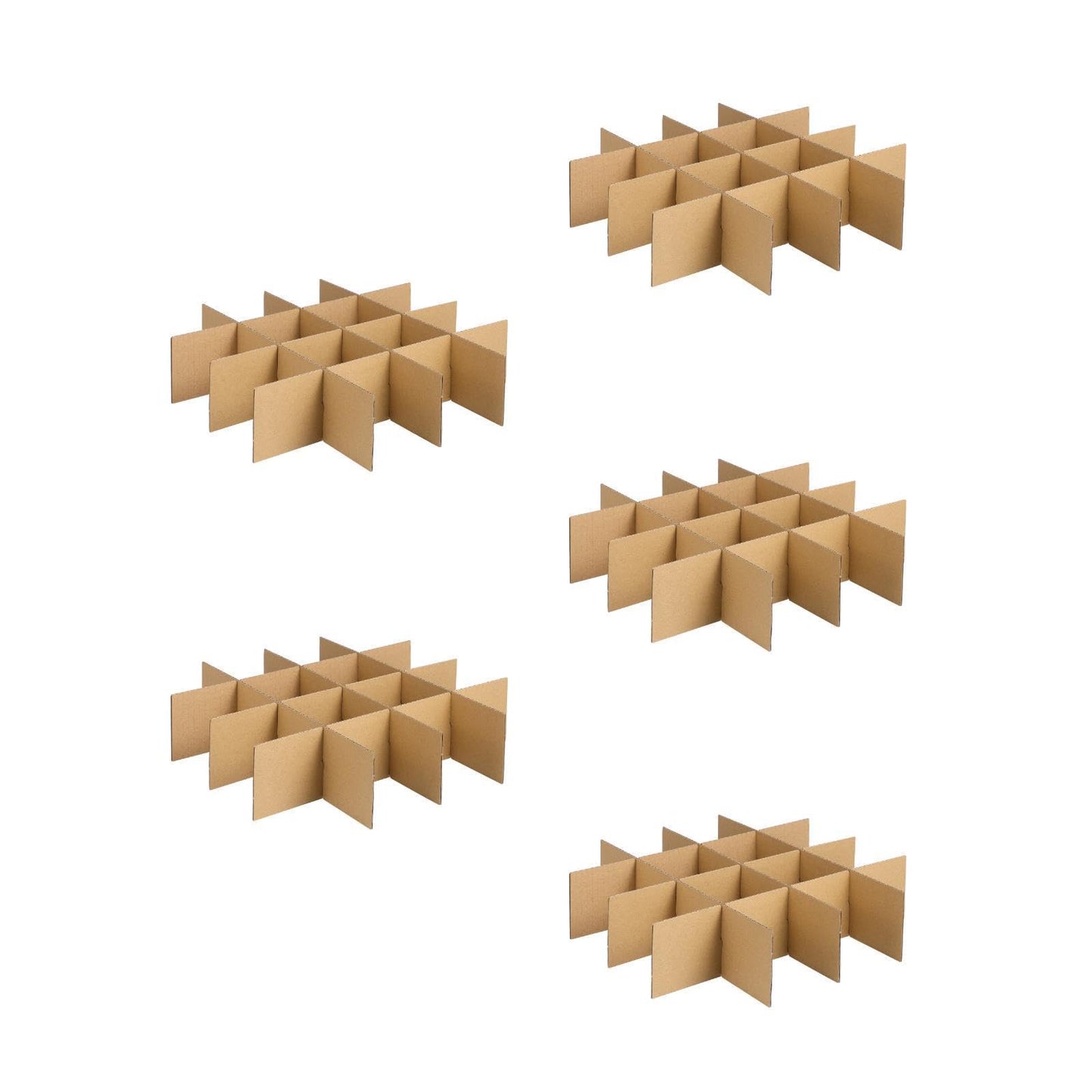 GLEAVI 5 Sets Cardboard Moving Box Dividers, Glassware Dish Packing Inserts, Protective Paper Dividers for Cardboard Boxes, Suitable for Glass Cups, Plates, and Wine Glasses during Transportation