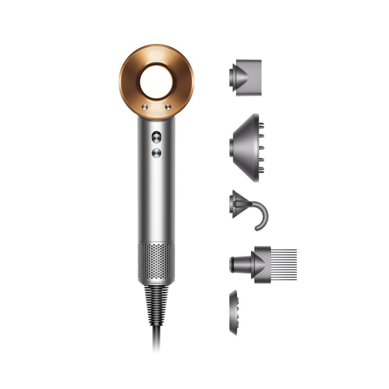 Dyson Supersonic Hair Dryer, No Heat Damage, 5 attachments with Diffuser & Styling Concentrator, Precision Styling Blow Dryer, All Hair Types