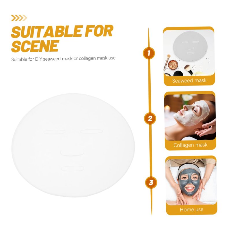 Uonlytech Reusable Silicone Facial Mask Tray 2-Pack for Diy Seaweed and Collagen Masks Makeup Tool 8.85X7.55 Inch for Home and Professional Salon Use