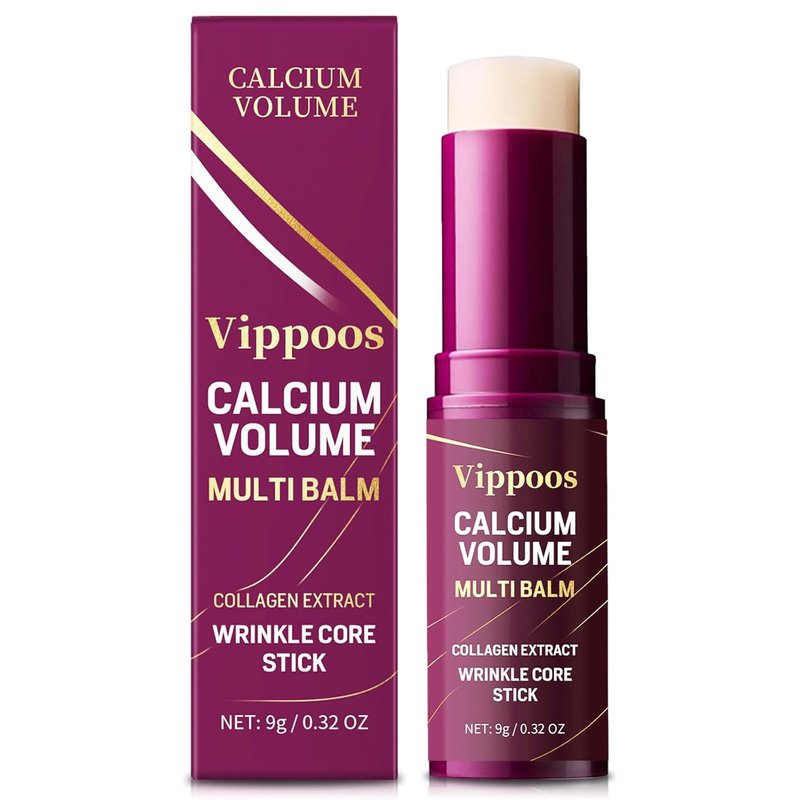 Calcium Multi Balm Stick - Korean Collagen Hydrating Balm for Anti-Aging | Non-Greasy Formula for Face, Eyes & Neck
