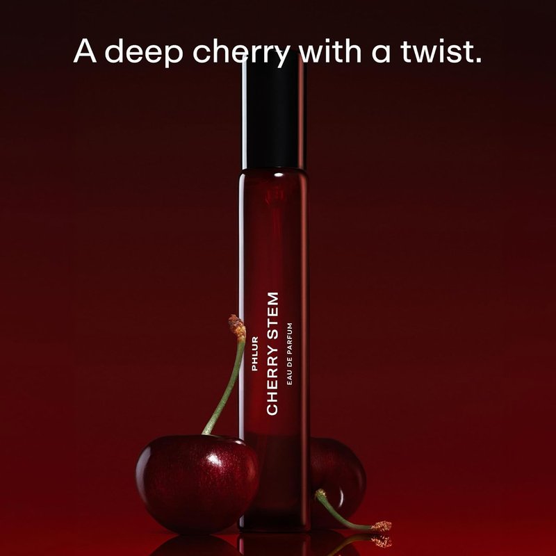 Cherry Stem Perfume - Fruity Woody Eau de Parfum for Women & Men | 9.5 mL Black Cherry, Caramel, Jasmine, Leather