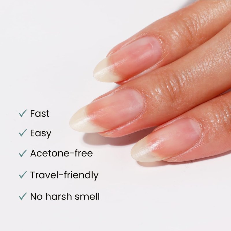 Nail Polish Remover Set - Acetone-Free Formula with Gentle Non-Drying Pads | 8 Fl Oz, Conditions Nails & Cuticles