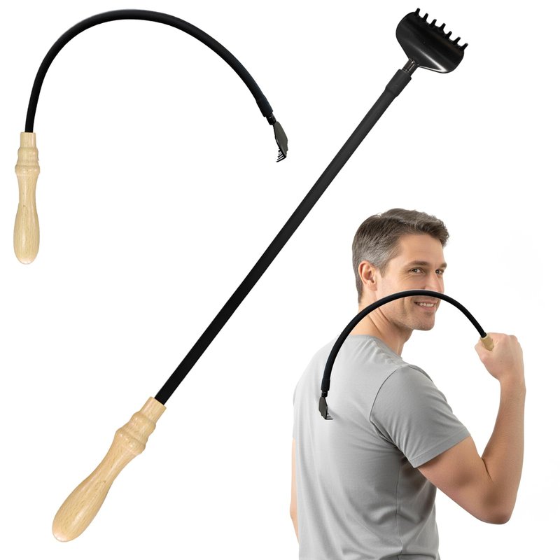 Flexible Back Scratcher, 23.2" Bendable Long Handle Back Scratcher, Curved Adjustable Back Scratcher for Itch Relief, Easy Reach Back Scratcher for Seniors, Men & Women