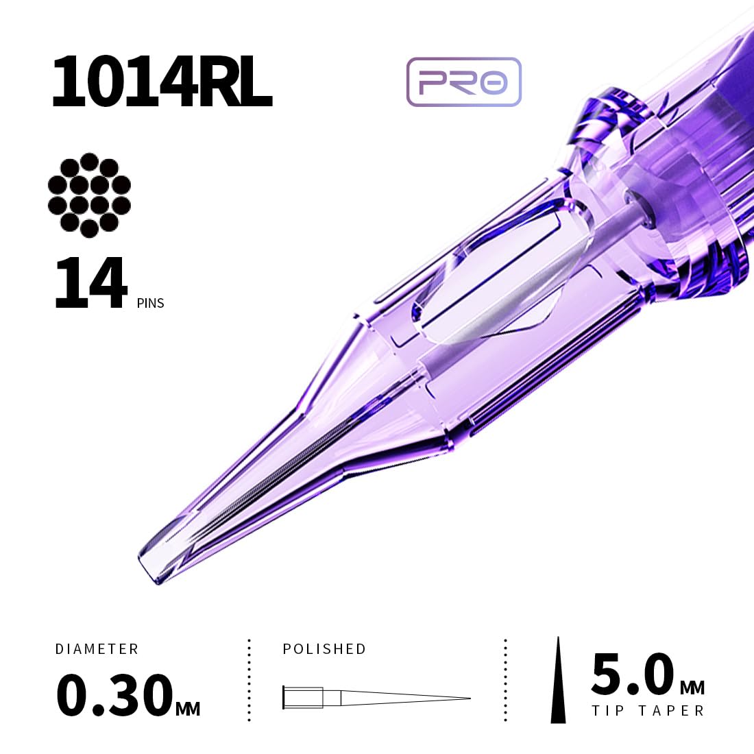 Mast Pro Tattoo Cartridges 20Pcs Disposable Bugpin Needles Round Liner 1014RL