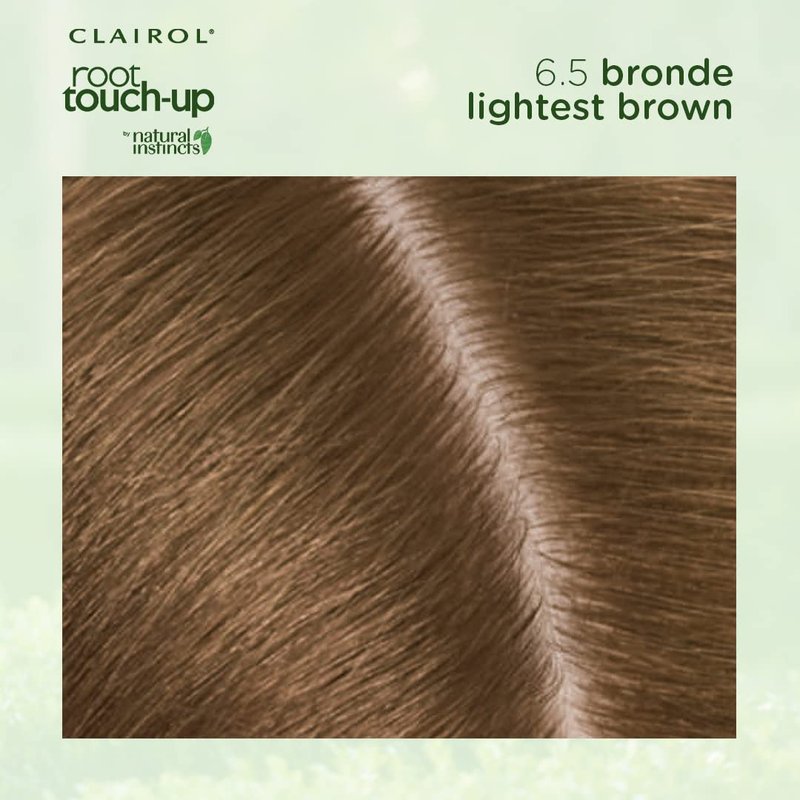 Clairol Root Touch-Up by Natural Instincts Permanent Hair Dye, 6.5 Bronde Hair Color | Naturally Blended Roots with 100% Gray Coverage | Vegan & Ammonia Free Formula | Pack of 1