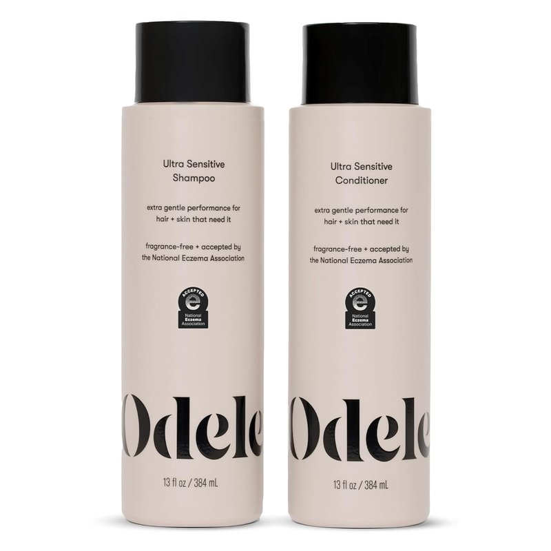 Odele Sulfate-Free Shampoo & Conditioner Set - Ultra-Sensitive Formula for All Hair Types | 13 Fl Oz Each (2-Pack)