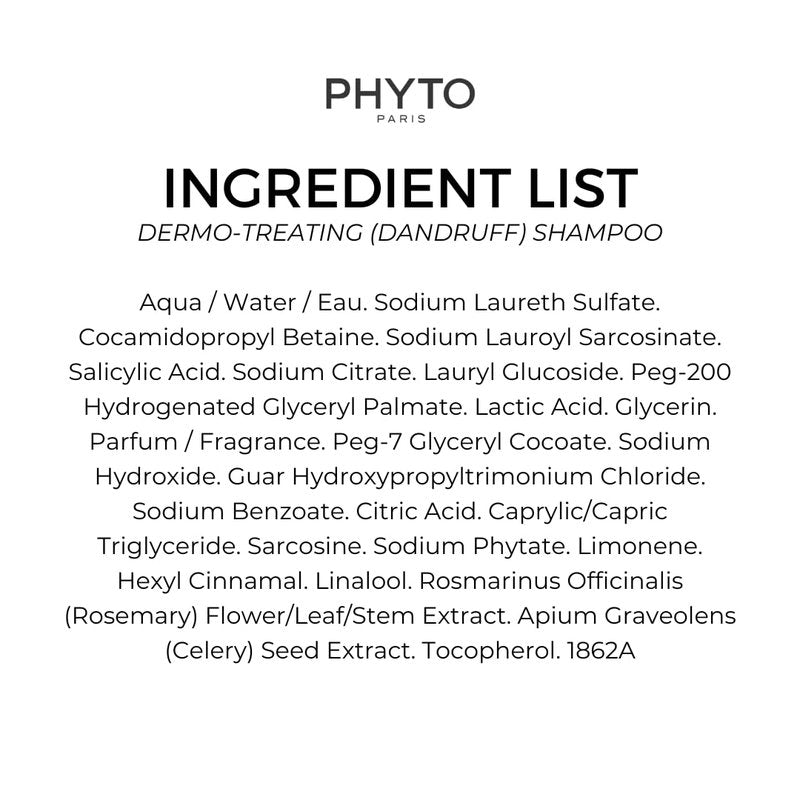 PHYTO Dandruff Shampoo - Anti-Flake & Anti-Itch Scalp Treatment, Sulfate-Free | 8.45 fl oz