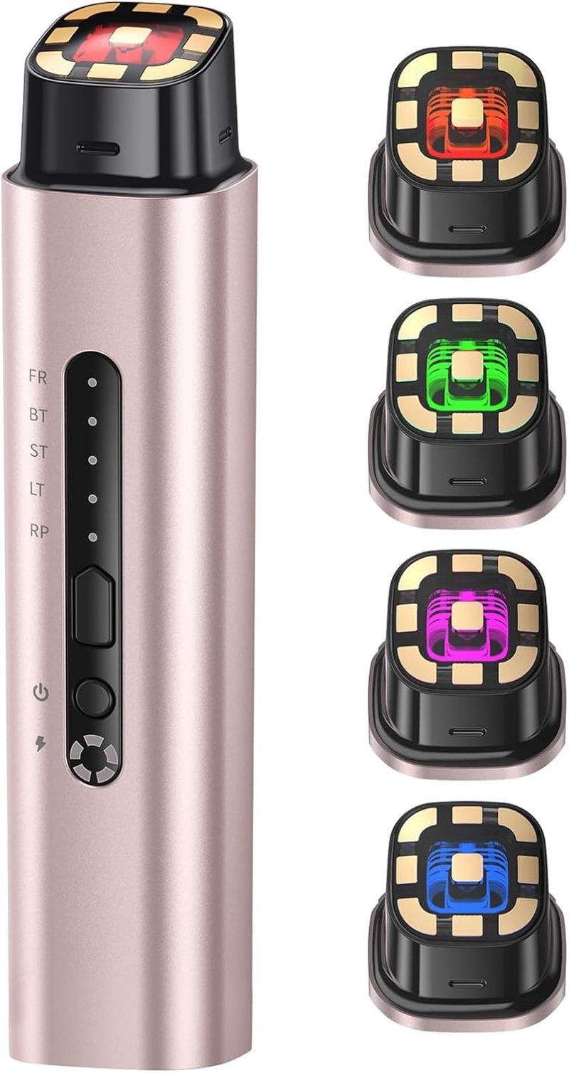Microcurrent Facial Device - 5-in-1 Skin Tightening & Lifting Machine | 5 Color Light Therapy for Face, Neck & Eyes