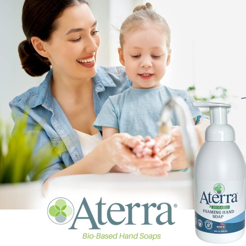 Aterra® Eco-Friendly Foaming Hand Soap - 18 oz Bottle | 2-Pack for Gentle Cleansing