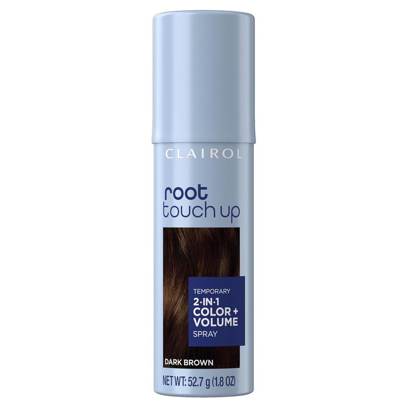 Clairol Root Touch-Up - 2-in-1 Temporary Hair Coloring Spray for Dark Brown Hair | Pack of 1