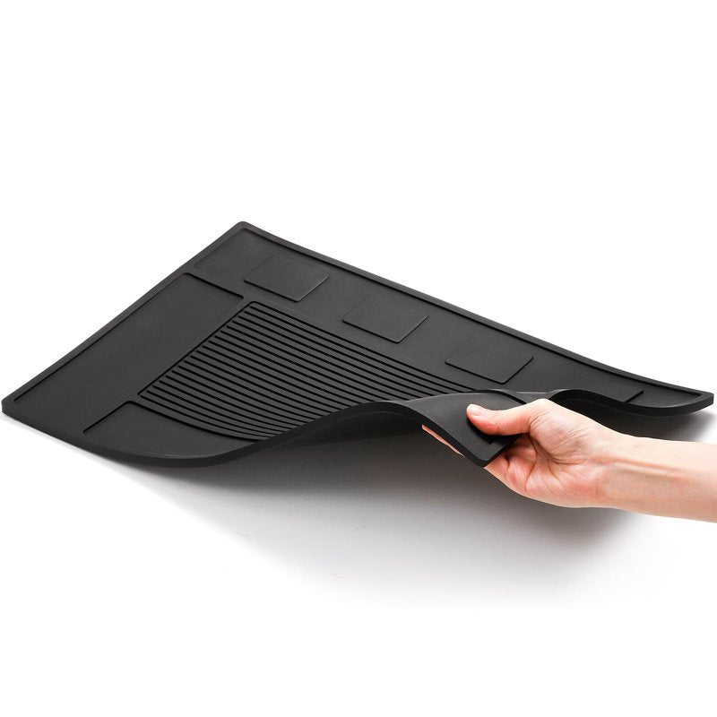 Hedume Magnetic Barber Mat, 17.7'' x 11.8'' Magnetic Barber Organizer Mat for Clippers, Professional Anti-Slip Heat Resistant Barber Table Matt, Flexible PVC Barber Tool Pad for Hairstylist