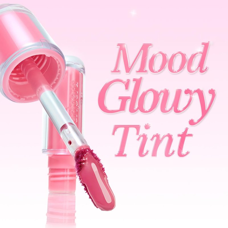 Peripera Mood Glowy Tint - Lightweight, Long-Lasting Korean Lip Tint with Watery Glow Finish | 01 Tiny Strawberry