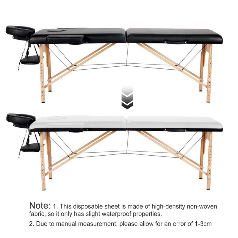 31" X 70" Massage Table Sheets Waterproof and Oil Proof Disposable Bed Sheets Non Woven Fabric SPA Bed Cover for Massage Beauty Tattoos (100pc White)