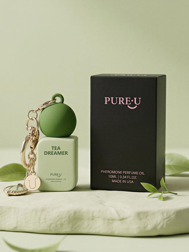 PUREU Zesty Ginger Amber Pheromone Perfume Oil for Women & Men, Long Lasting Skin Scent Cologne Roll On with Clip-On Keychain, Portable Travel Size Fragrance for On-the-Go & Workout, 10ml (0.34 fl oz)
