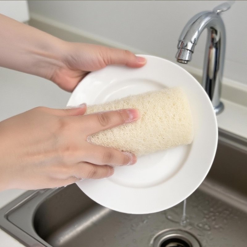 Large Size Natural Loofah Sponge, 3-Pack Loofah Sponges, Natural Body Scrubber for Men and Women, Non Toxic Loofa for Dishwashing