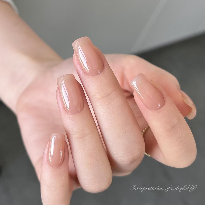 Nude Jelly Gel Nail Polish - 16ml Sheer Translucent Soak Off Formula | UV Light Cure for DIY Nail Art, 3054 Brick Nude