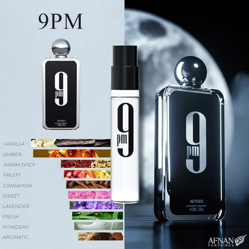 Afnan 9 Series Discovery Kit | 5-Piece Miniature Perfume Set - 2ml Vials for Fragrance Lovers
