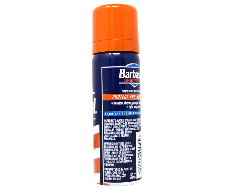 Barbasol Shave Cream for Sensitive Skin - Travel Size 2 oz | Pack of 36
