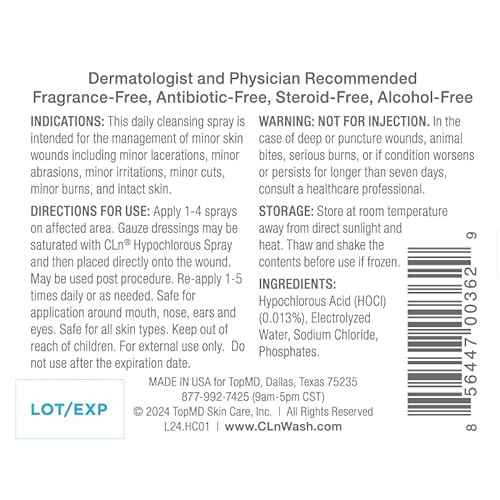 CLn¢ç Hypochlorous Spray - Daily Cleansing Spray to Manage Minor Skin Cuts and Lacerations Without Alcohol, Antibiotics, Steroids or Fragrance, 3 fl. oz.