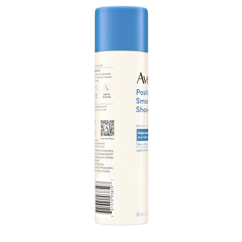 Aveeno Shave Gel - Positively Smooth Moisturizing Formula with Soy, Aloe & Vitamin E | 7 oz, 6 Pack