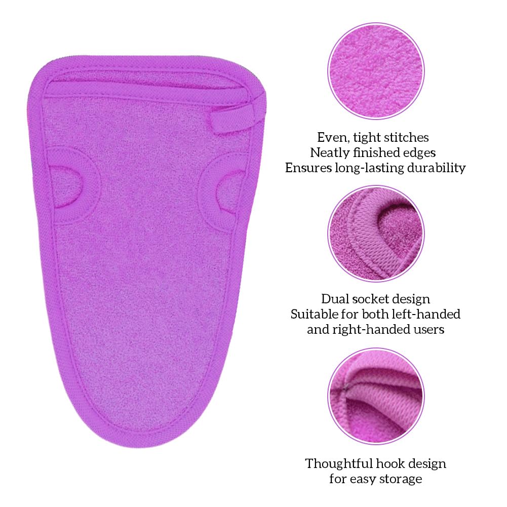 ericotry 3PCS Bathing Shower Exfoliating Mitts Towel Soft Skin Care Face Body Wash Massage Spa Mittens for Adult and Kids(Color Random)