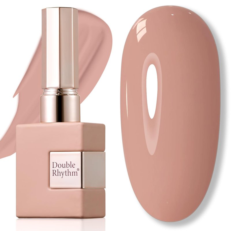 Nude Gel Polish - Double Rhythm 15ML Soak Off Nail Art for Women | Pure Sheer Finish (Nude-A1363)