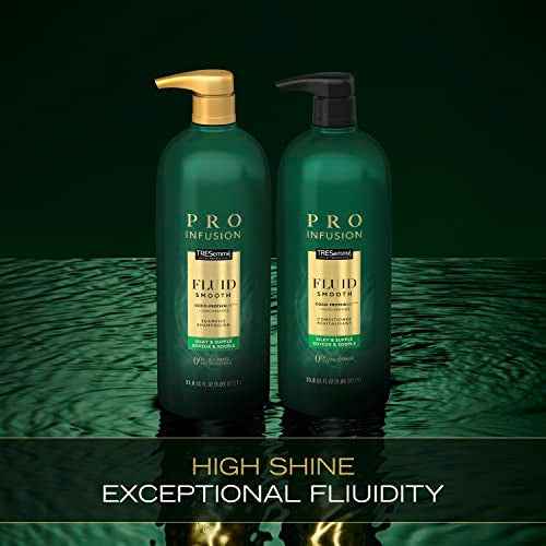 TRESemm? Cruelty-Free Pro Infusion Fluid Smooth Shampoo For Silky & Supple Hair Sulfate Free, Infused With Natural Coconut Droplets + Plant-Based Salon Protein + Niacinimide 33.8oz