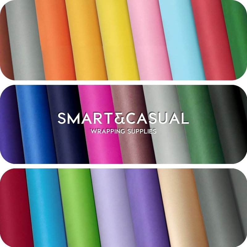 SMART&CASUAL Brown Wrapping Paper Roll 17.8"×1,200"(100') Kraft Paper for Craft Gift Bulletin Board Banner Bouquet Flower Table Covering Packing Shipping Moving 70GSM 50LB(Brown, 17.8" x 1,200")