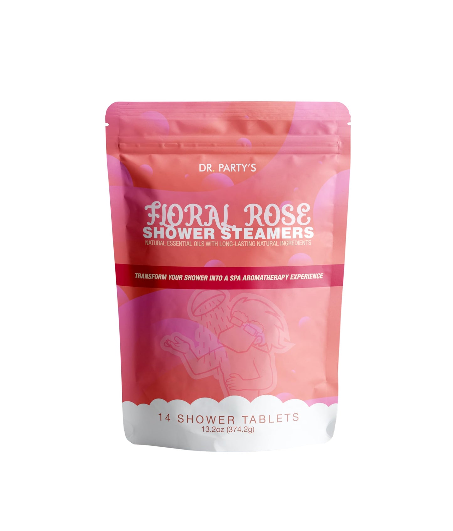 Shower Steamer - 5 Different scents - 14 Tablets per Package (Floral Rose)