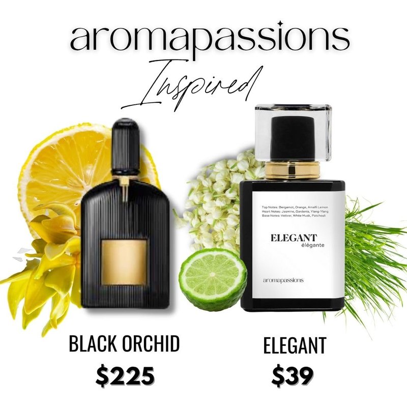 aromapassions ELEGENT | Inspired by TF BLACK ORCHD | Pheromone Perfume for Women | Extrait De Parfum | Long Lasting Dupe Clone Fragrance Oil| Perfume De Mujer | Patchouli Vetiver Essential oils.
