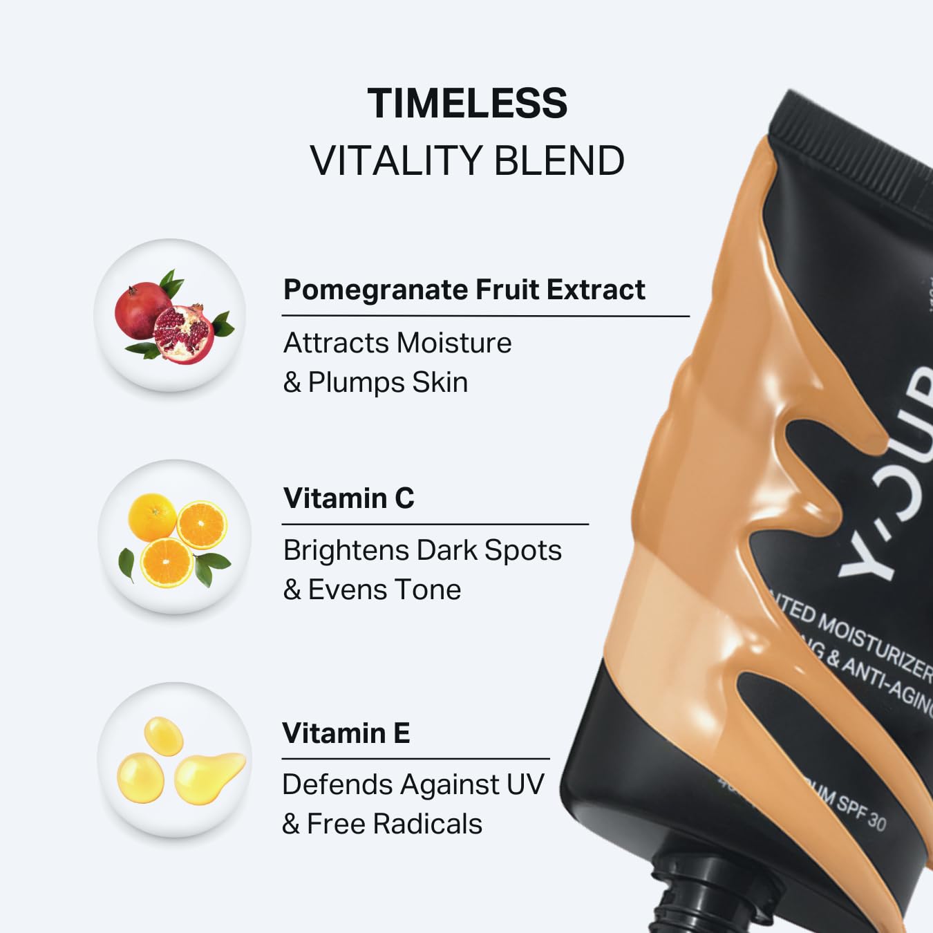Y'OUR Tinted Moisturizer SPF 30 - Anti-Aging Hydrating BB Cream for All Skin Types | Light, 1.35 oz