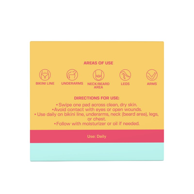 BASE LABORATORIES Ingrown Hair Treatment Pads with AHA+BHA - Razor Bump Treatment - Daily AfterShave to Help Prevent Ingrown Hairs For Men & Women - Bikini Area, Underarms, Neck, Beard – 42 Pads