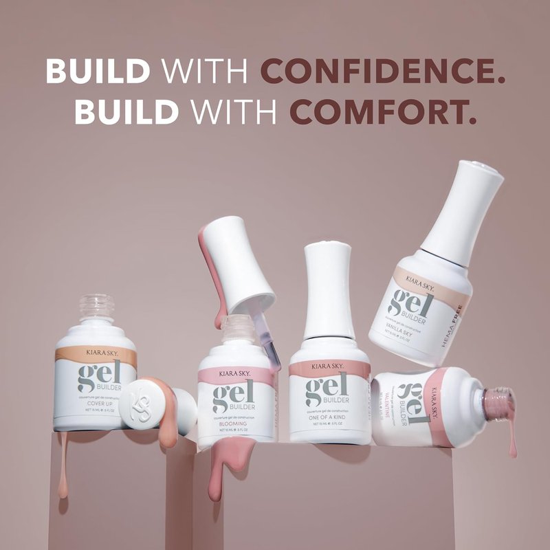 KIARA SKY Builder Nail Gel - Hema-Free Formula for Strong Nails | Amore, 0.5 Fl Oz