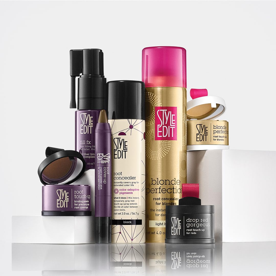 Style Edit Root Touch Up Spray - Temporary Gray Hair Concealer | Salon-Quality, Transfer-Resistant | Auburn, 0.75 oz