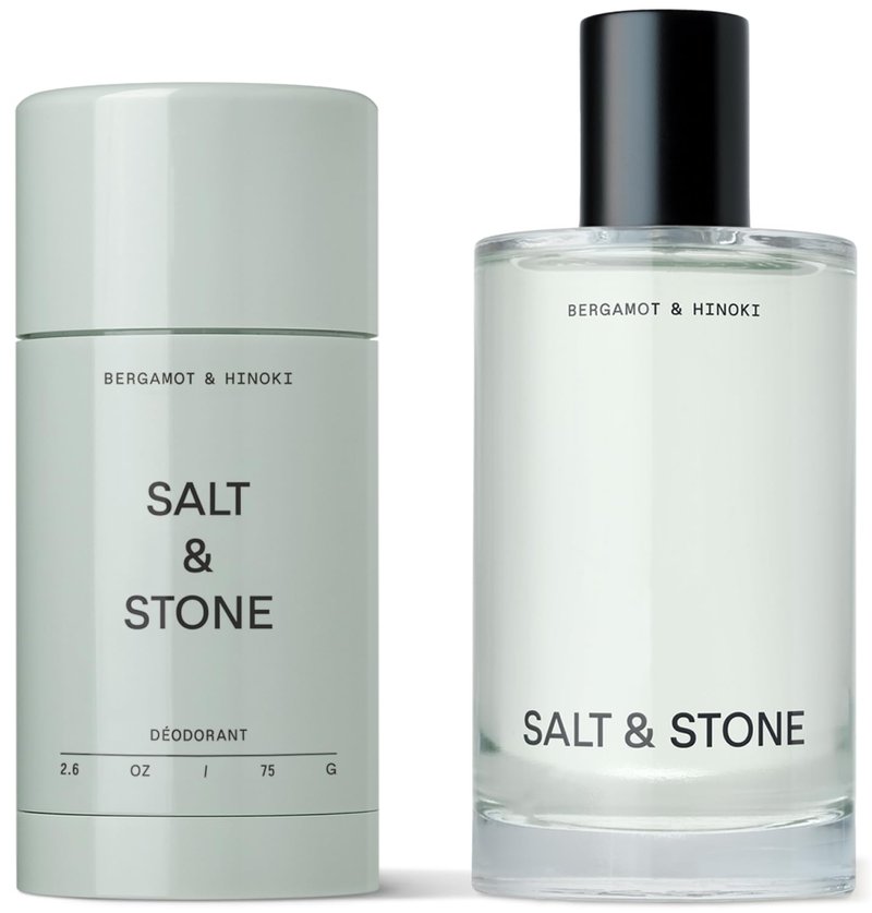 Salt & Stone Signature Scent Duo Set - 48 Hour Aluminum-Free Deodorant & Hydrating Body Mist | Bergamot & Hinoki