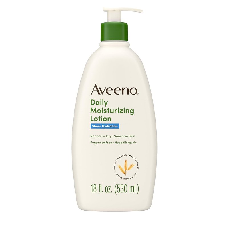 Aveeno Sheer Hydration Daily Moisturizing Lotion - Fragrance-Free, Lightweight & Fast-Absorbing, 18 fl. oz