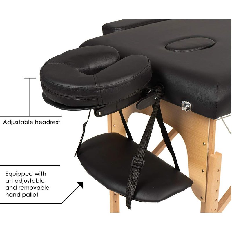 BestMassage Massage Bed Portable Massage Table 24 Inch Wide Lash Bed Height Adjustable 2 Folding Spa Table with Non-Woven Bag for Spa Footmassage Facial CareSpa Tattoo