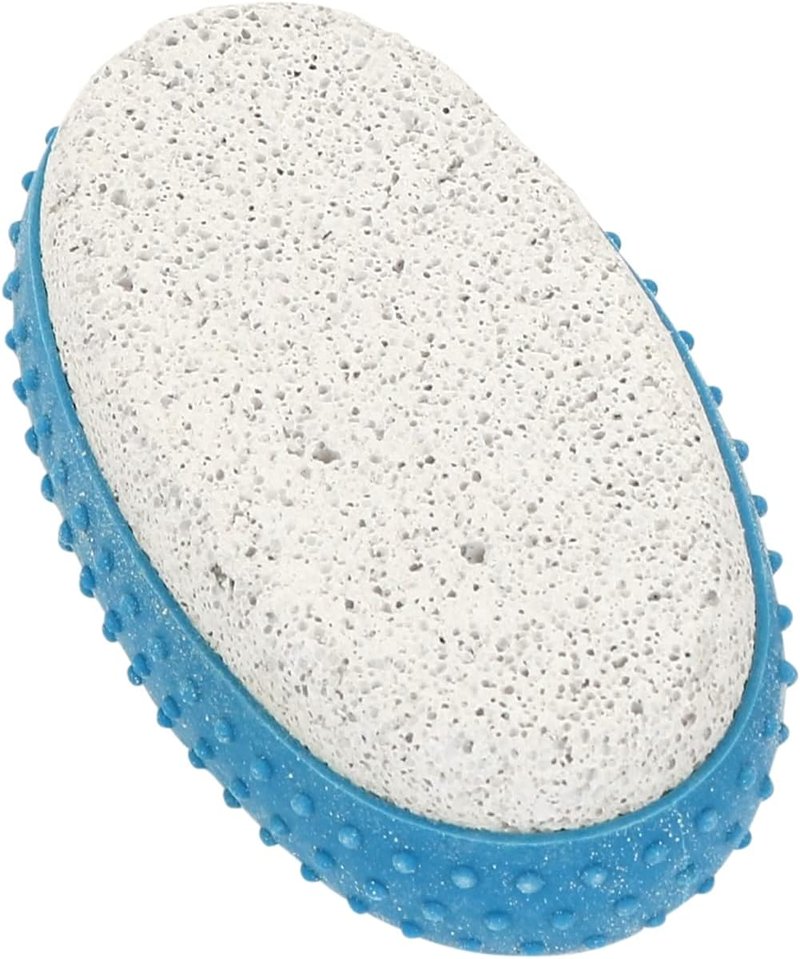 Pumice Exfoliating Stone Set - 6-Pack with Rubber Grip for Smooth Skin | Blue