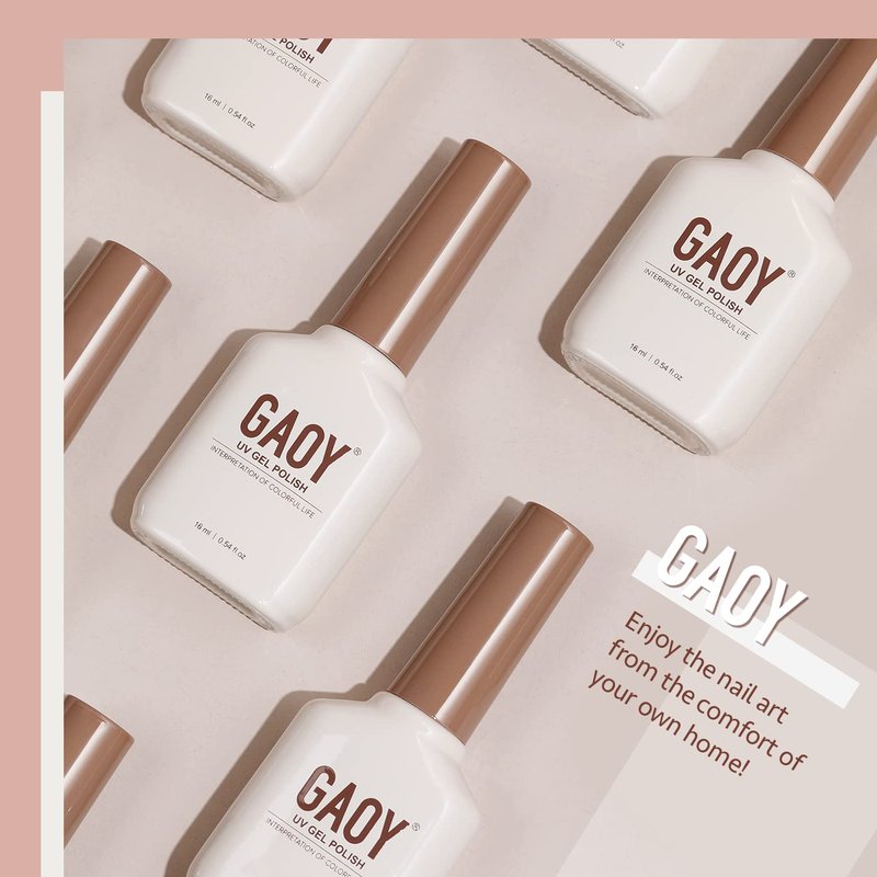 GAOY Milky White Gel Nail Polish, 16ml Nude Color 1482 Soak Off UV Light Cure Gel Polish for Nail Art DIY Manicure at Home