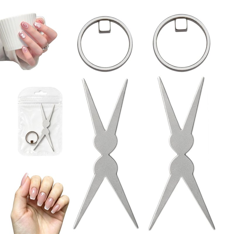 Ring-Shaped Cat Eye Magnet for Nails, New Ring Magnet for Nails Hollow Cateye Magnet for Nails, Strong Nail Magnet Tool For Home DIY Beginners & Nail Artists (2 Pcs)