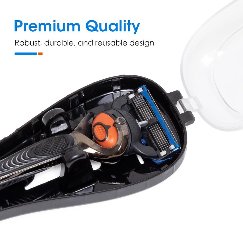 Nincha Manual Razor Case - Portable Plastic Trimmer Protector in Sleek Black Color