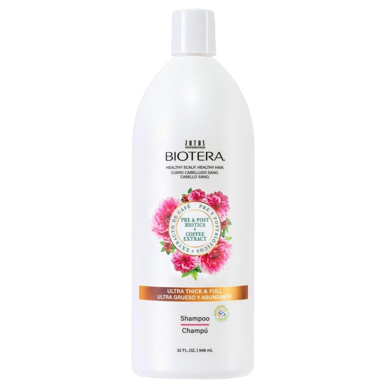 Biotera Volumizing Shampoo - Ultra Thick Formula for Fine Hair | Vegan, Paraben-Free, Microbiome Friendly