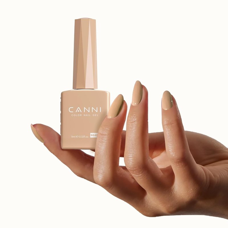 CANNI Nude Gel Nail Polish - High Gloss Soak Off UV Gel for DIY Manicure | Nude Pink Color, 1 Piece